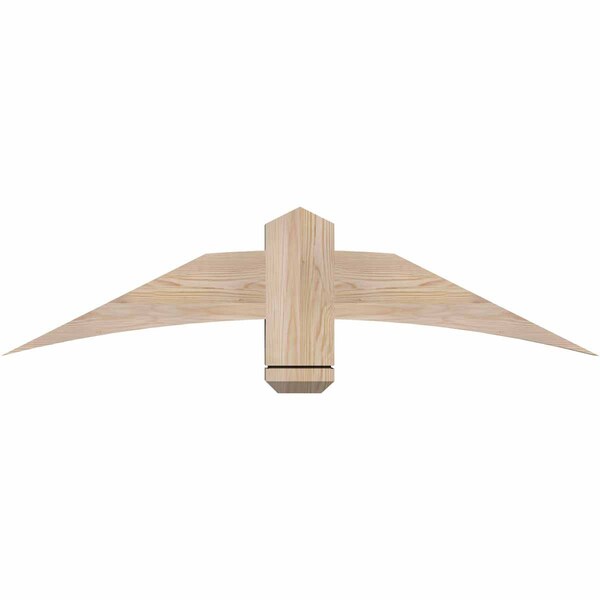 Ekena Millwork Bellingham Smooth Timber Gable Bracket, Douglas Fir, 48"W x 12"H x 3 1/2"D x 5 1/2"F, 6/12 Pitch GBW048X12X0406BEL00SDF - main